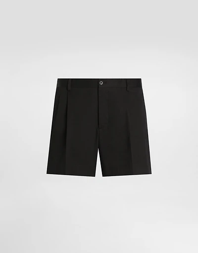 Cotton gabardine shorts