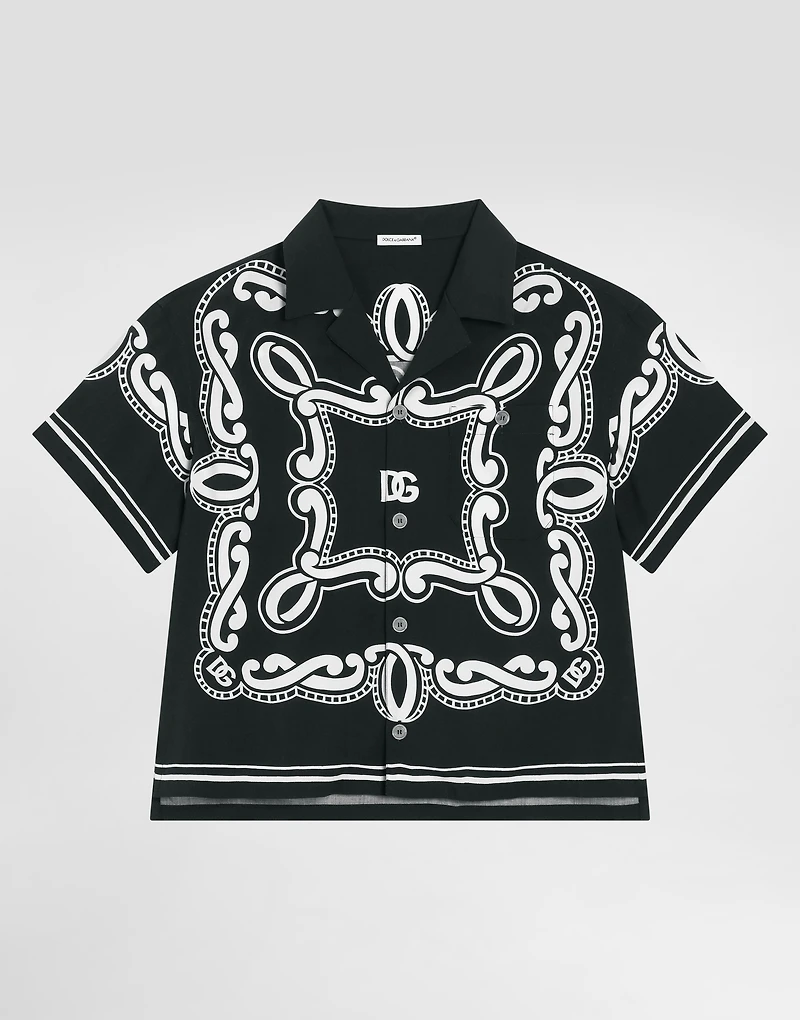 Batik shirt with bandanna print