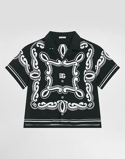 Batik shirt with bandanna print