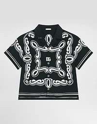 Batik shirt with bandanna print