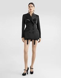 Double-breasted duchess jacket with conical cups