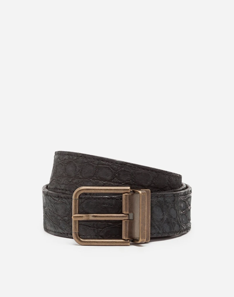 Crocodile skin belt
