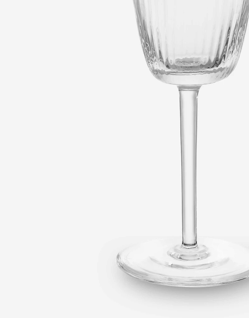 Hand-Blown Murano White Wine Glass