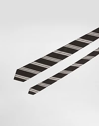 Striped jacquard tie