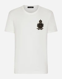 Cotton T-shirt with heraldic DG logo patch