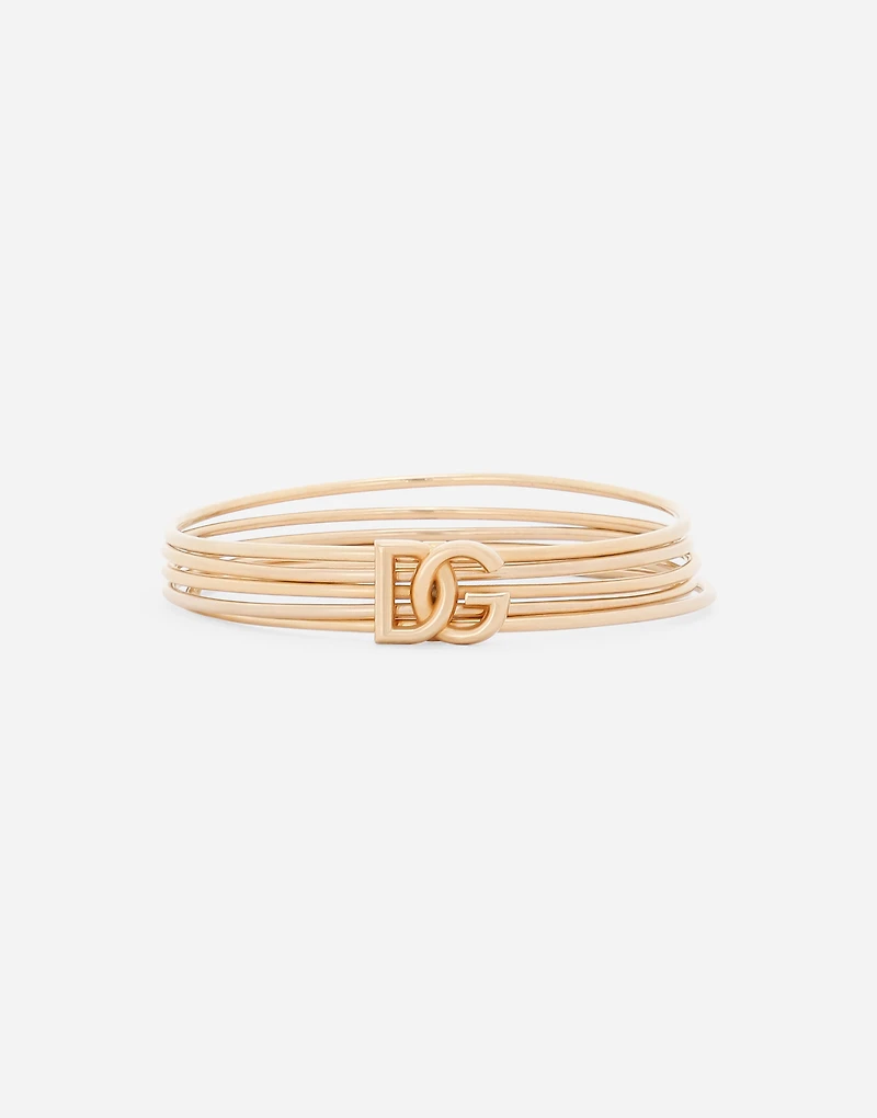 Rigid multi-hoop bangle with DG logo