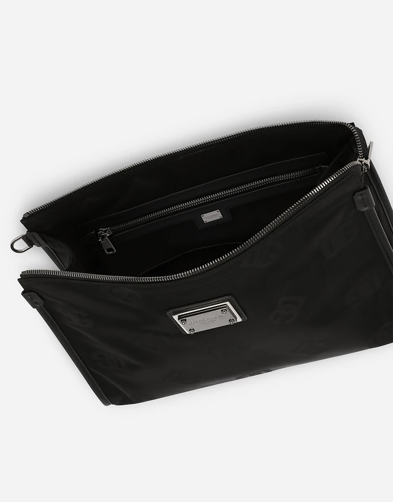 Nylon pouch with logo