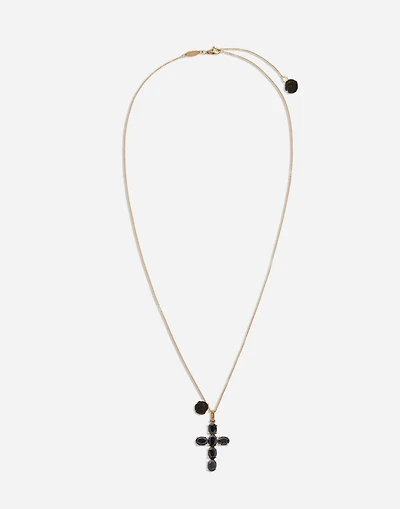 Sicily Pendant 18-carat yellow gold and black sapphires