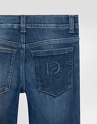 5-pocket denim jeans with DG logo