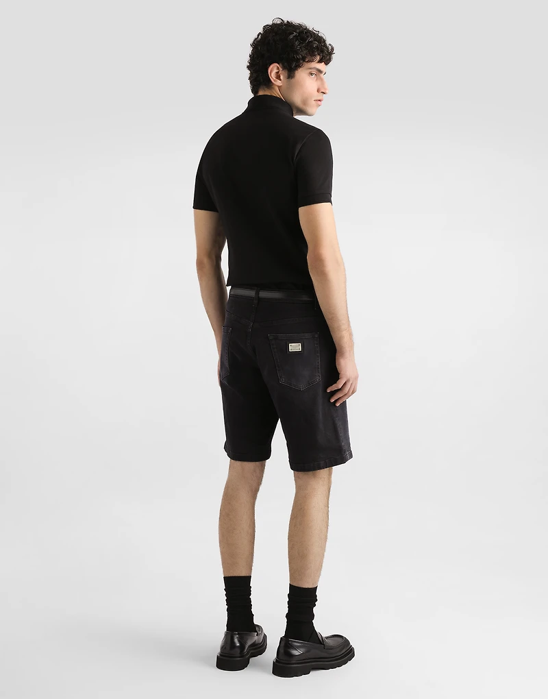 Cotton piqué polo-shirt with embroidery