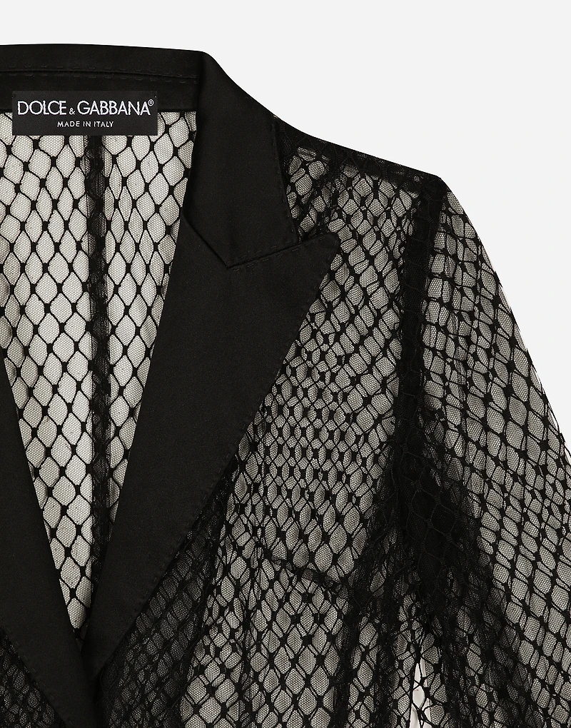 Single-breasted mesh Dolce tuxedo jacket