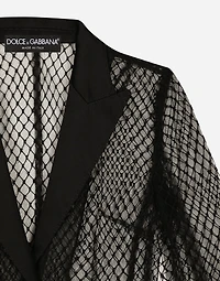 Single-breasted mesh Dolce tuxedo jacket
