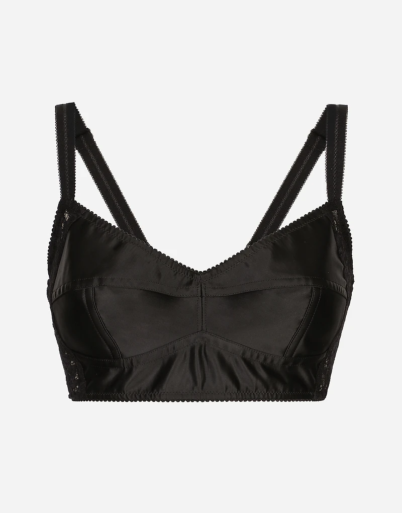 Satin and lace bralette top