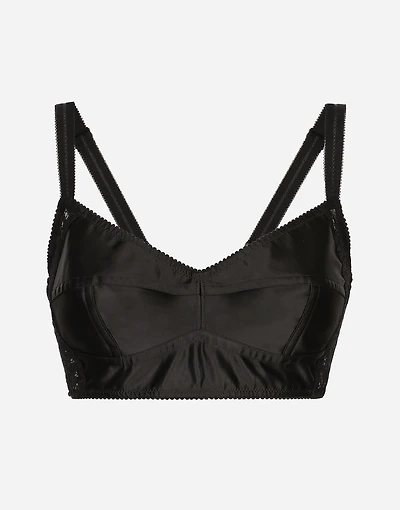 Satin and lace bralette top
