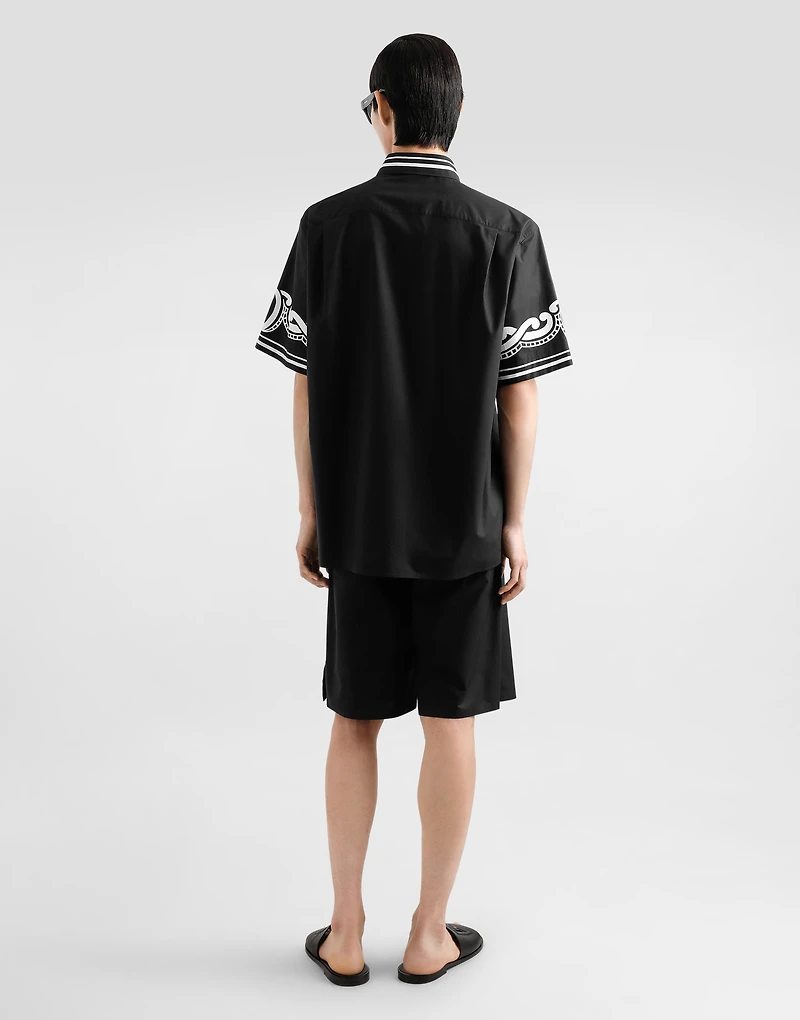 Cotton shorts with jacquard logo