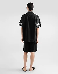 Cotton shorts with jacquard logo