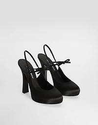 Satin slingbacks
