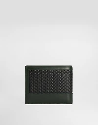 Plongé woven calfskin wallet