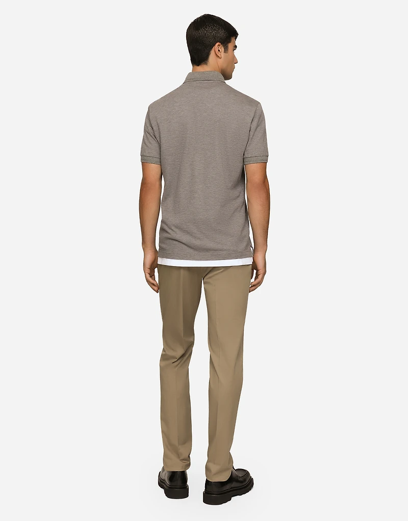 Stretch gabardine trousers