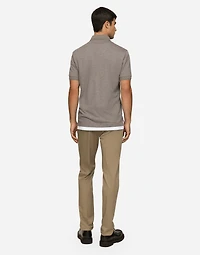 Stretch gabardine trousers