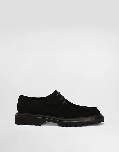 Split calfskin derby