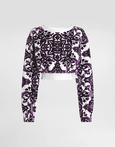 Jacquard chenille sweatshirt