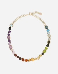Rainbow Necklace
 18-carat yellow gold and multicolored gems