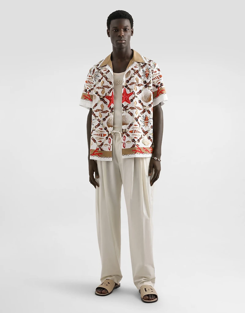 Poplin trousers