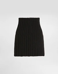 Wool and cashmere miniskirt
