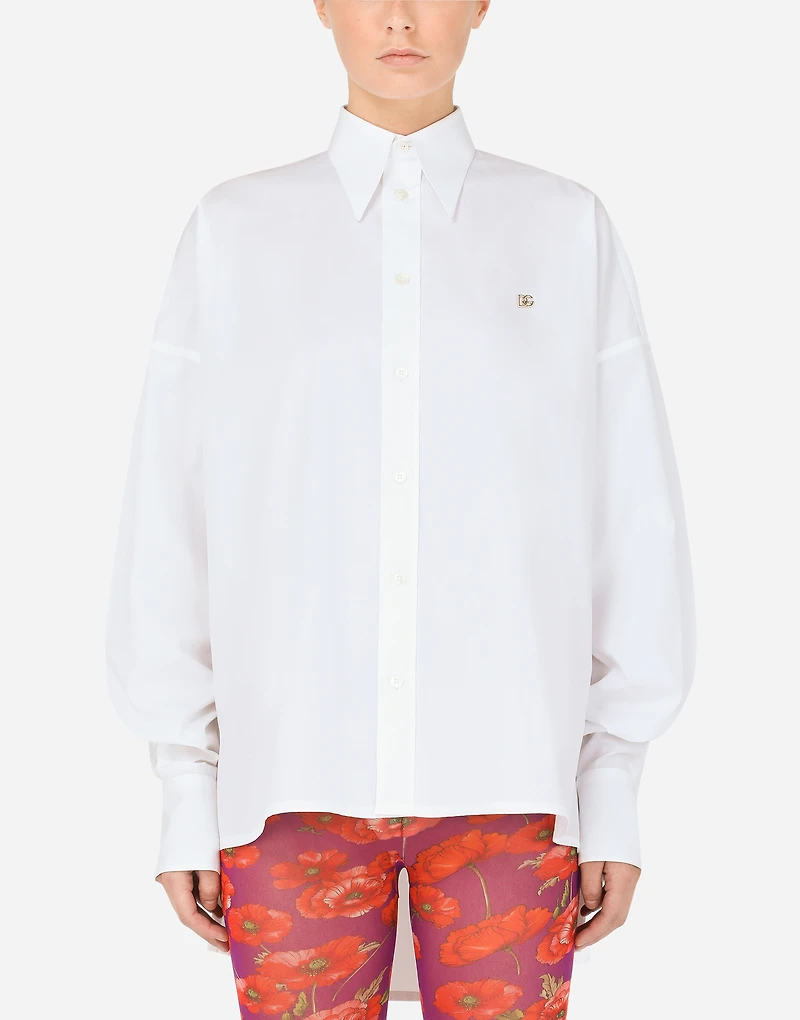 Cotton shirt with DG logo