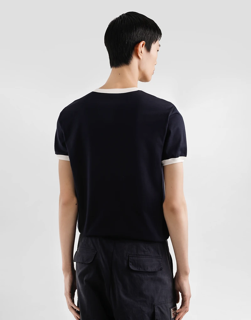 Cotton t-shirt with flock print