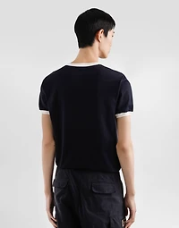 Cotton t-shirt with flock print