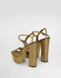 Foiled organzine sandals