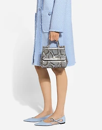 Single-breasted raschel tweed coat