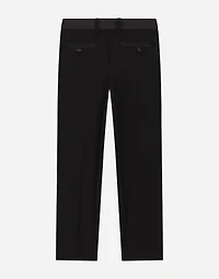 Classic woolen pants with duchesse inserts