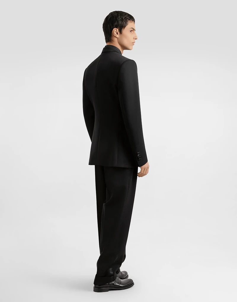 Wool gabardine trousers
