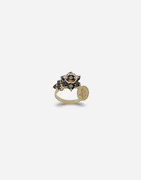 Sicily Ring 18-carat yellow gold and black sapphires