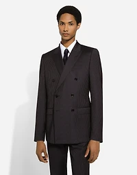 Pinstripe double-breasted Martini-fit suit