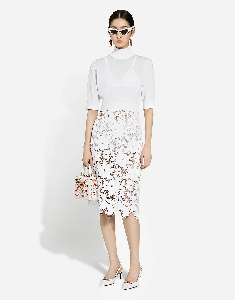 Cotton and silk cropped sweater