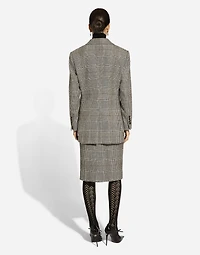 Single-breasted glen plaid jacket
