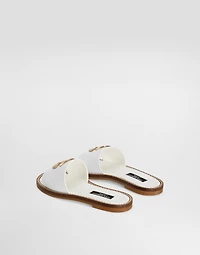 Calfskin sliders with DG logo