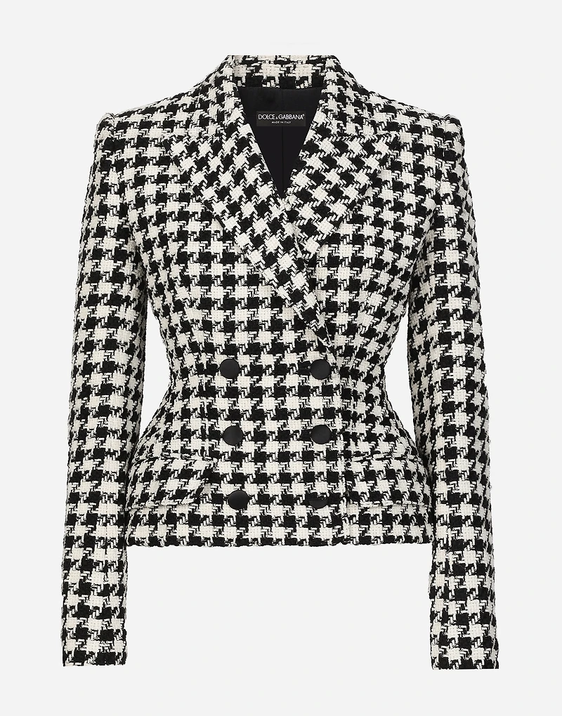 Macro-houndstooth Dolce jacket