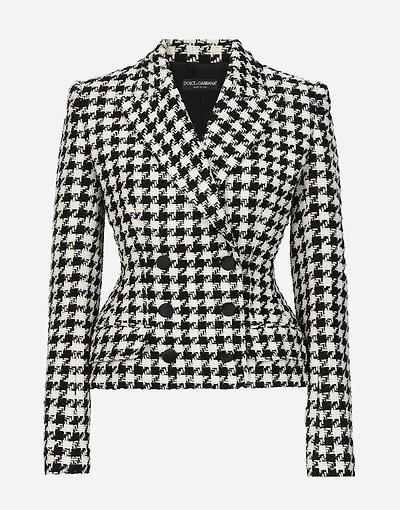 Macro-houndstooth Dolce jacket