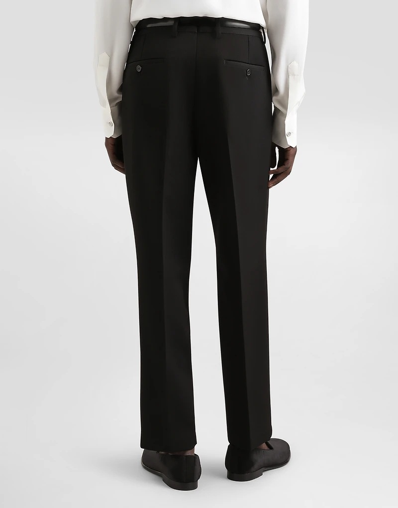Wool pants with double darts