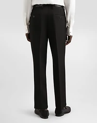 Wool pants with double darts