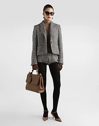 Dotted wool blend jacket