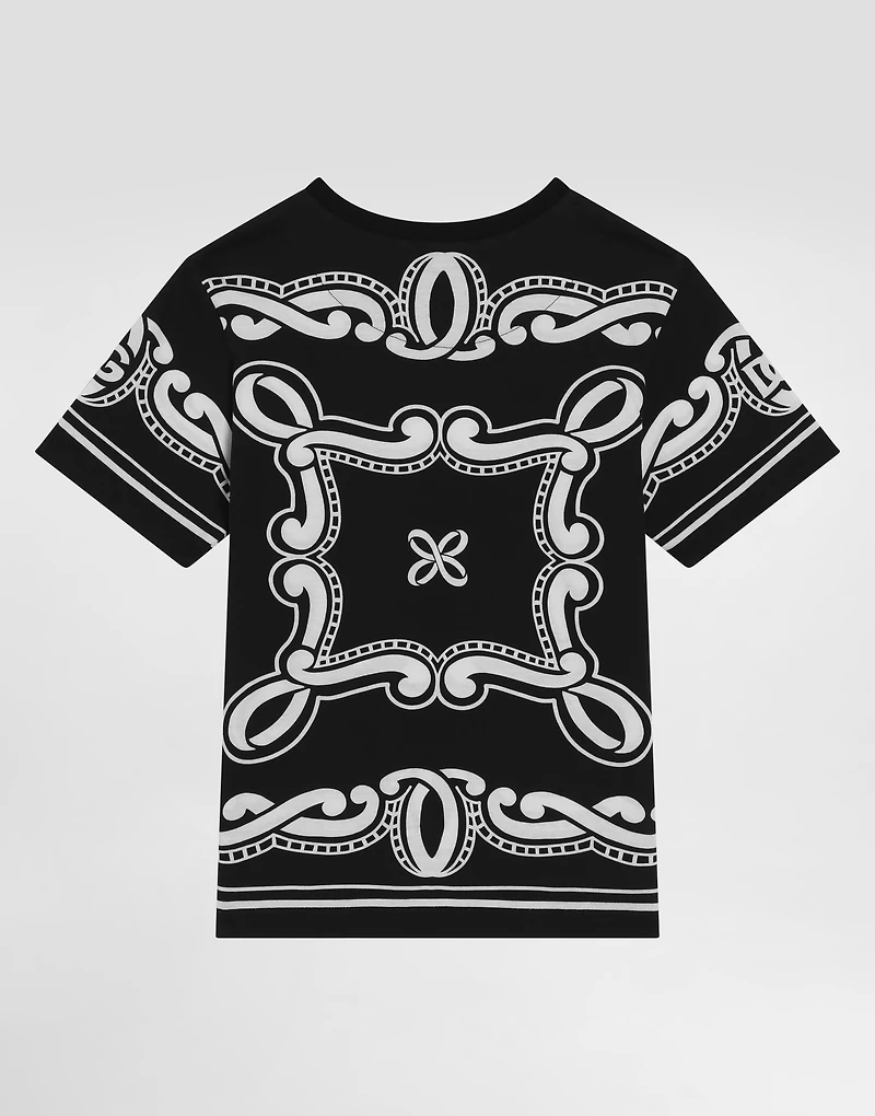 Bandanna-print jersey T-shirt