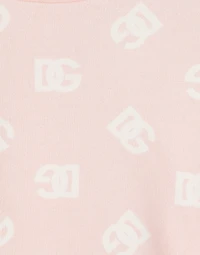 Interlock dress with all-over logo print