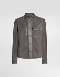 Perforated lambskin jacket