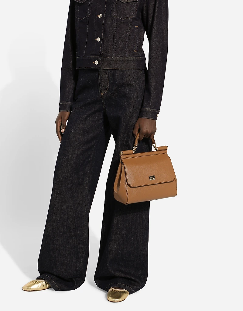 Cotton denim palazzo jeans
